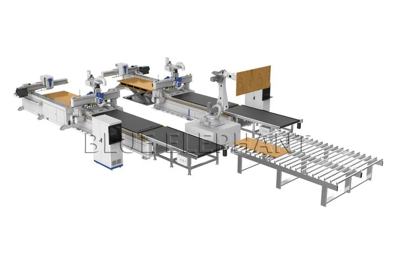 Línea de producción de máquina CNC de anidamiento